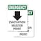 Signmission Evacuation Muster With Symbol, 7 in W x Rectangle, Plastic OS-2PACK-EM-P-710-V-10474 - alternate 1